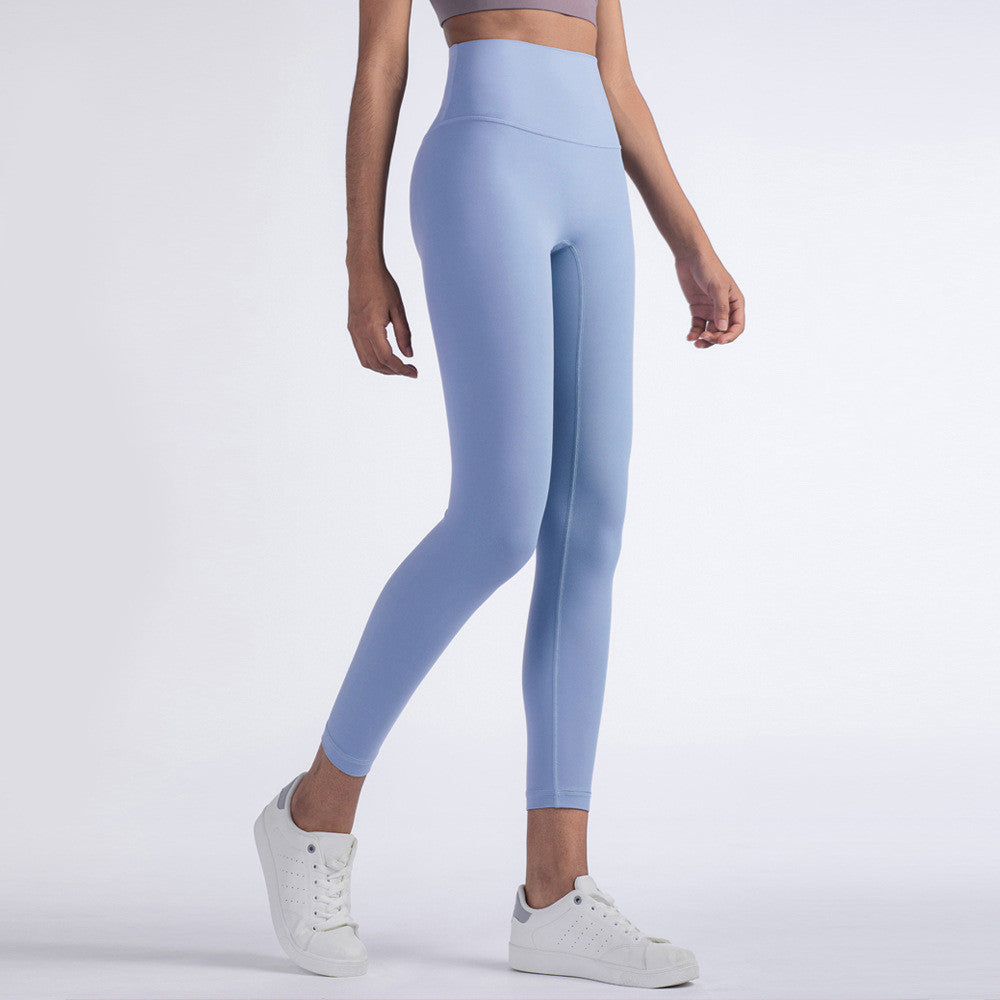 High-Waisted Skin-Friendly Nude Yoga Pants for Women
