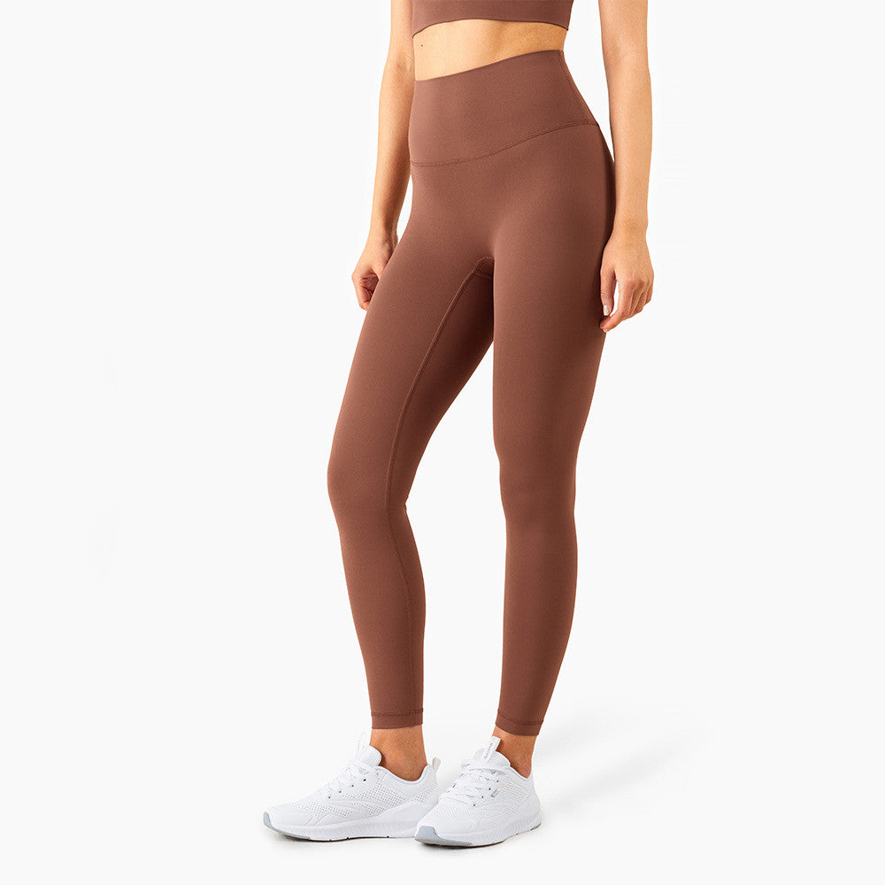 High-Waisted Skin-Friendly Nude Yoga Pants for Women