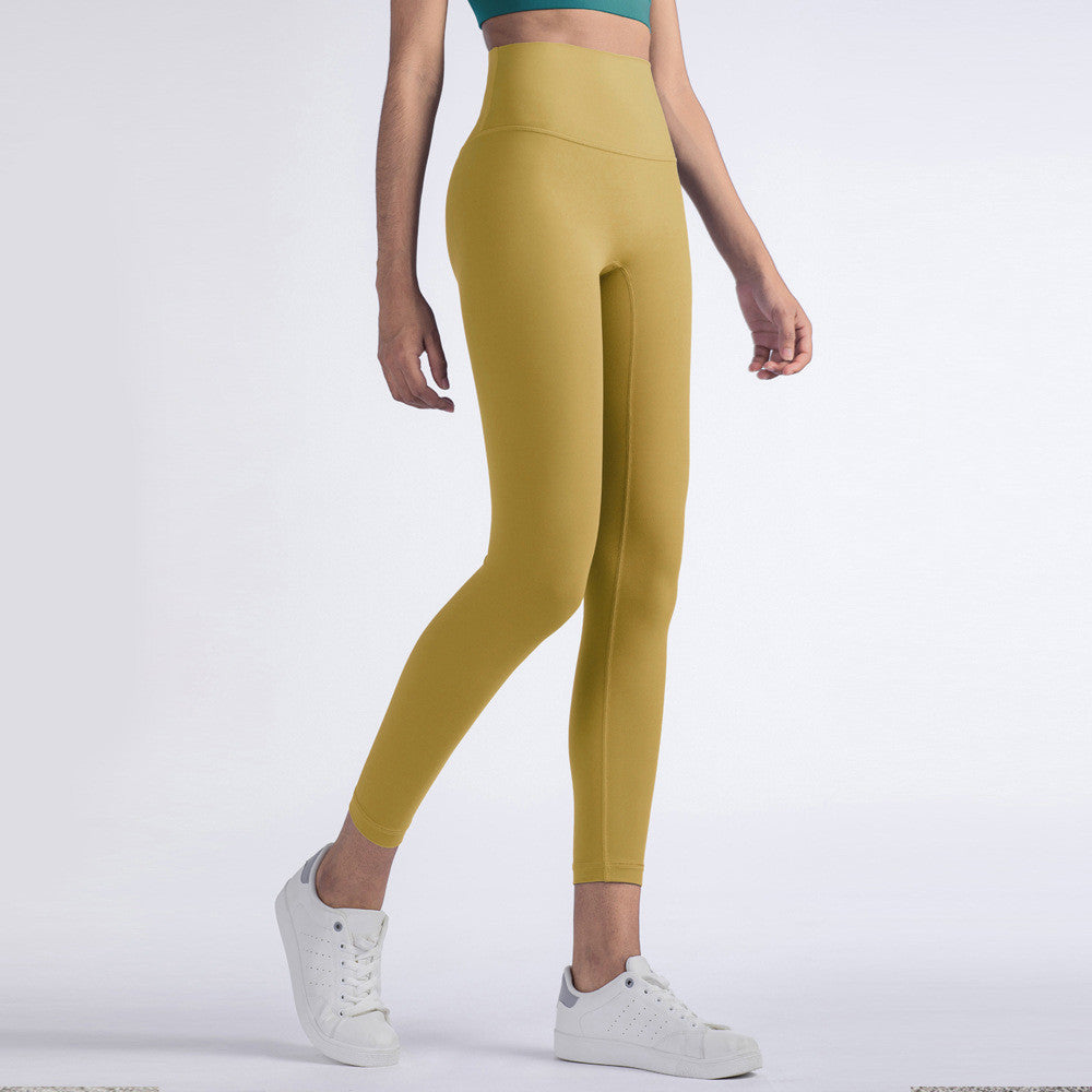 High-Waisted Skin-Friendly Nude Yoga Pants for Women