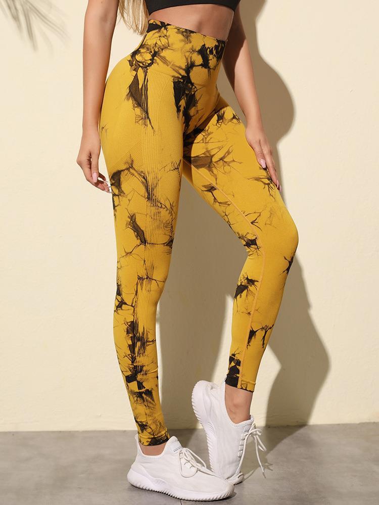 Women's Seamless Tie Dye Yoga Fitness Pants