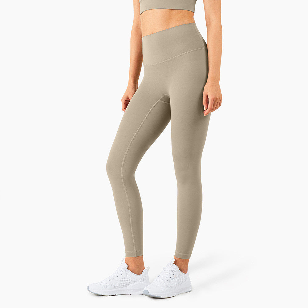 High-Waisted Skin-Friendly Nude Yoga Pants for Women